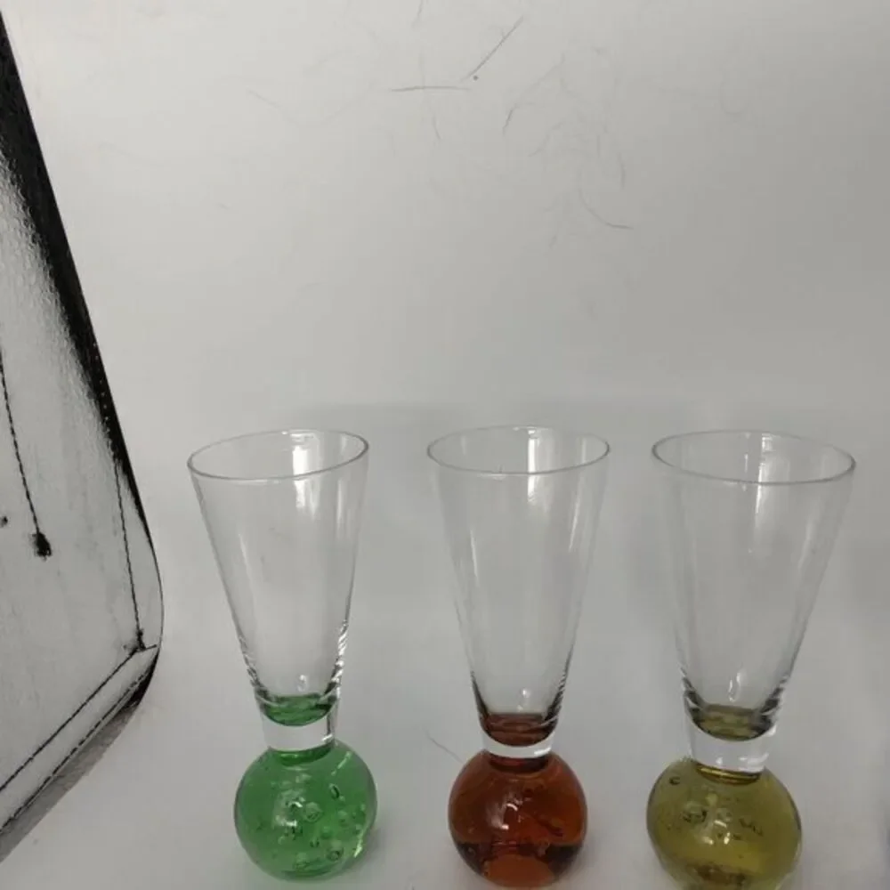 Vintage MCM ball base aperitif glasses‎